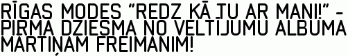 Rīgas Modes “Redz kā tu ar mani!” - pirmā dziesma no veltījumu albuma Mārtiņam Freimanim!